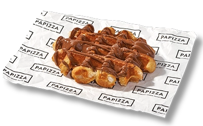 Gofre de crema de cacao y avellanas. Papizza